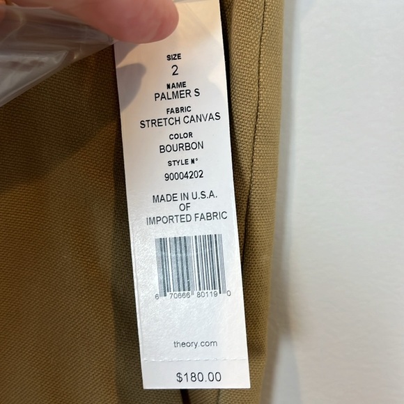 Theory Canvas Palmer S Bermuda Trouser Shorts Women's Size 2 - Picture 4 of 7
